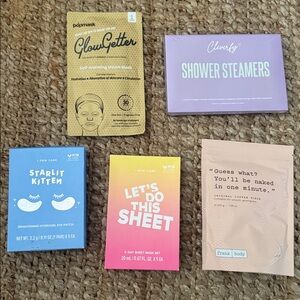 NWT BEAUTY BUNDLE I DEW CARE FACE MASKS SHOWER STEAMERS FRANK BODY BUNDLE